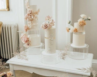 RUND Tortenständer - Acryl Tortenständer - Befüllbarer Tortenständer - Acryl Tortentrenner - Fill a tier - Hochzeit Geburtstag Tortenständer