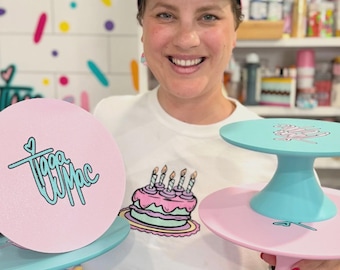 3D Printed Cake Stand – Tigga Mac Edition, Bold Colour Party Display