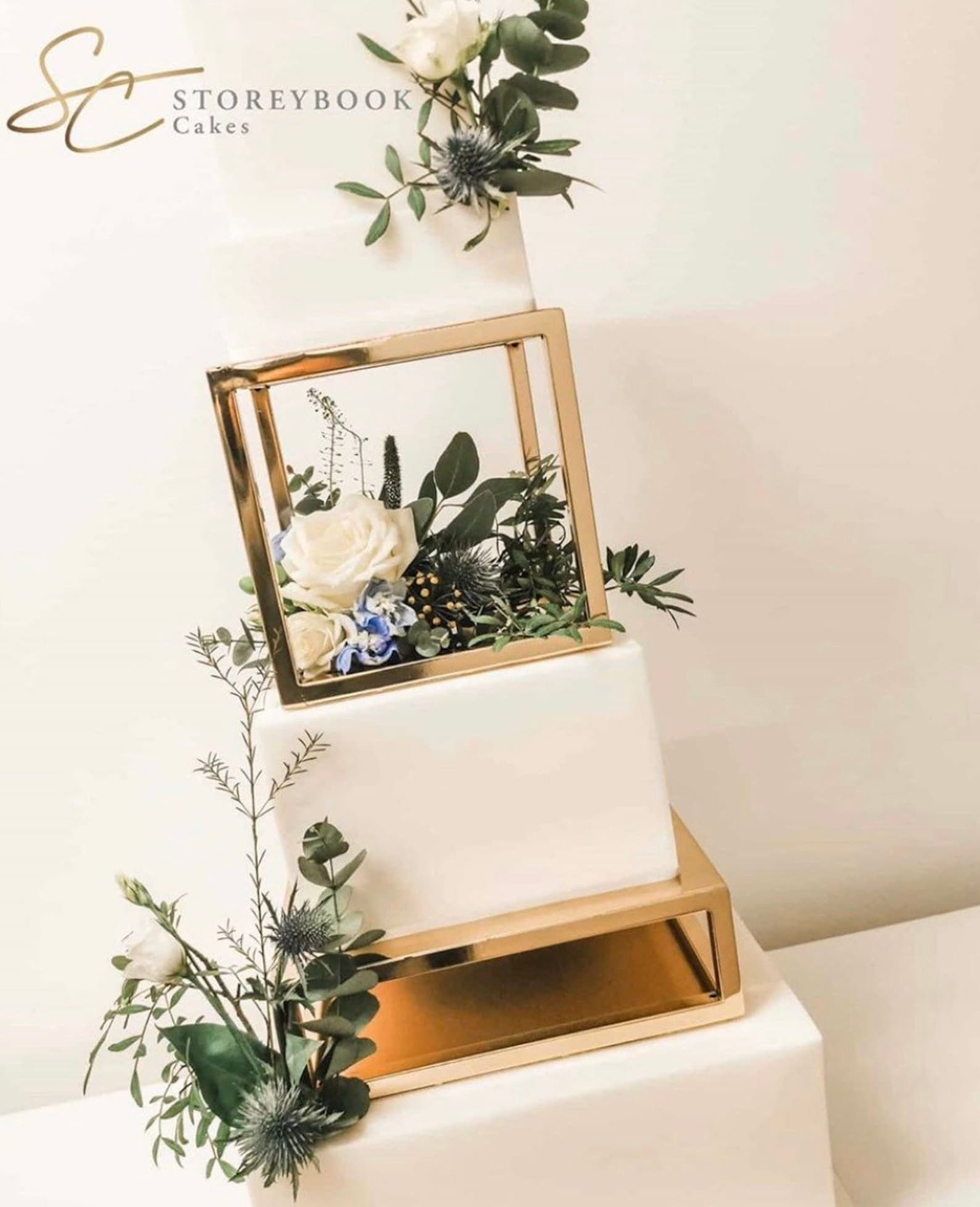 SET Metallic Square and Rectangle Cake Separator Metallic Etsy