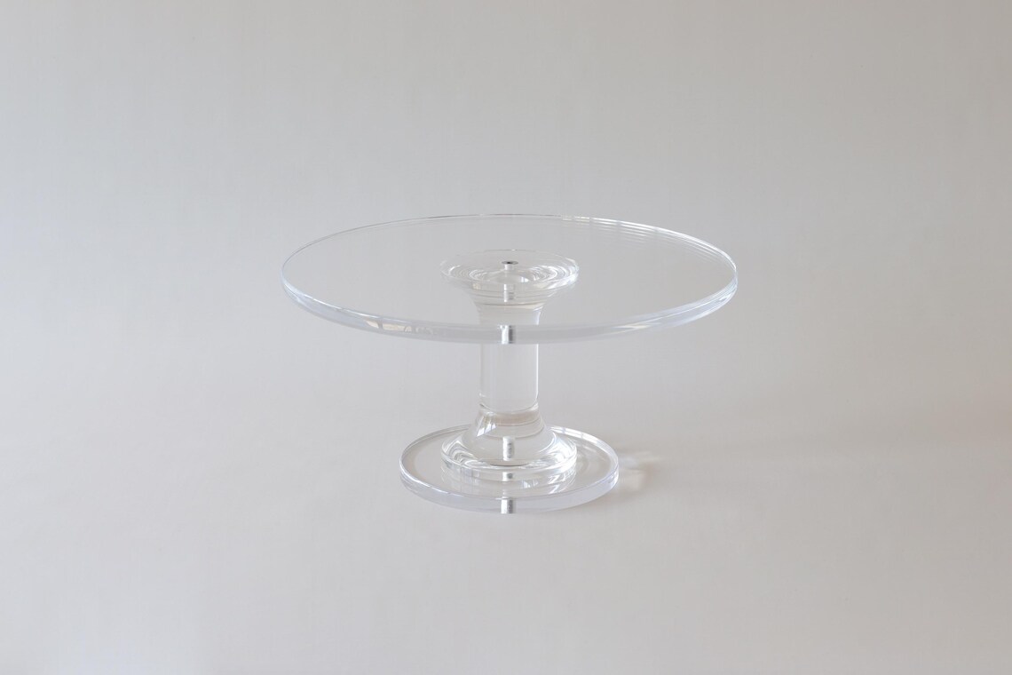 Luxury Clear Acrylic Cake Stand – Ultra Polished Pedestal Riser for ...