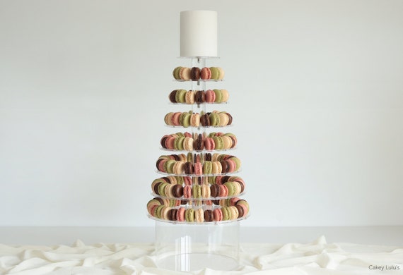 超調節可能な8段アクリルマカロンタワー - 丈夫なマカロンディスプレイ