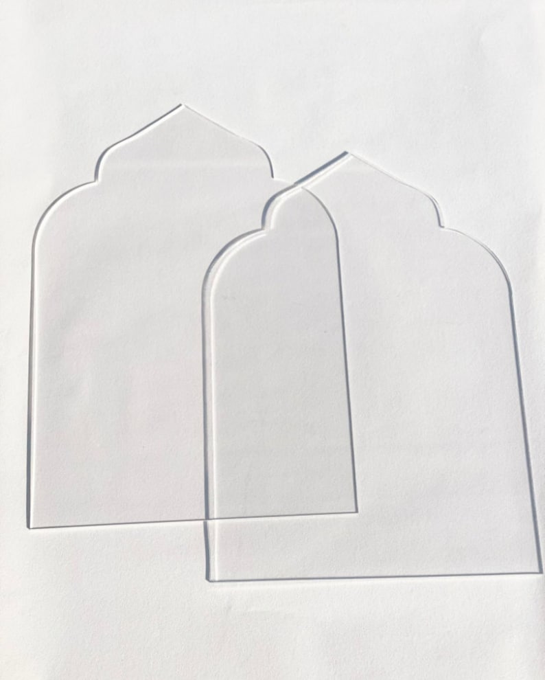 Original Trefoil Arch Cake Guides with Keep It Cake Acrylic Cake Guide Cake Tool Arch Cake image 8