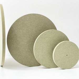 MDF cirkel 12 mm dik 3"-20" vochtbestendig - knutselen en mozaïek - vierkant taartbord