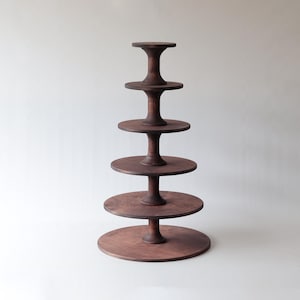 Adjustable heavy duty Scandinavian birch cupcake stand - wooden cupcake display