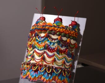 Clear Acrylic Cake Easel | Modern Display Stand, Photography Prop (UK Made)