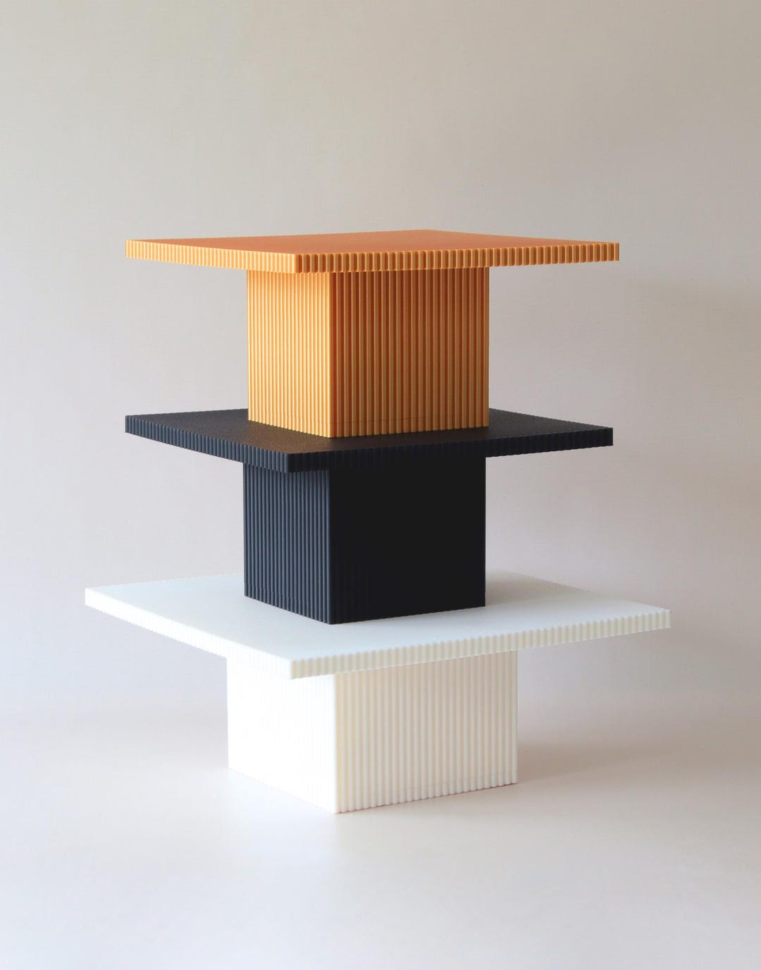 Square Reeded Cake Stand, Ribbed Wedding Cake Plinth, Fluted Cake ...