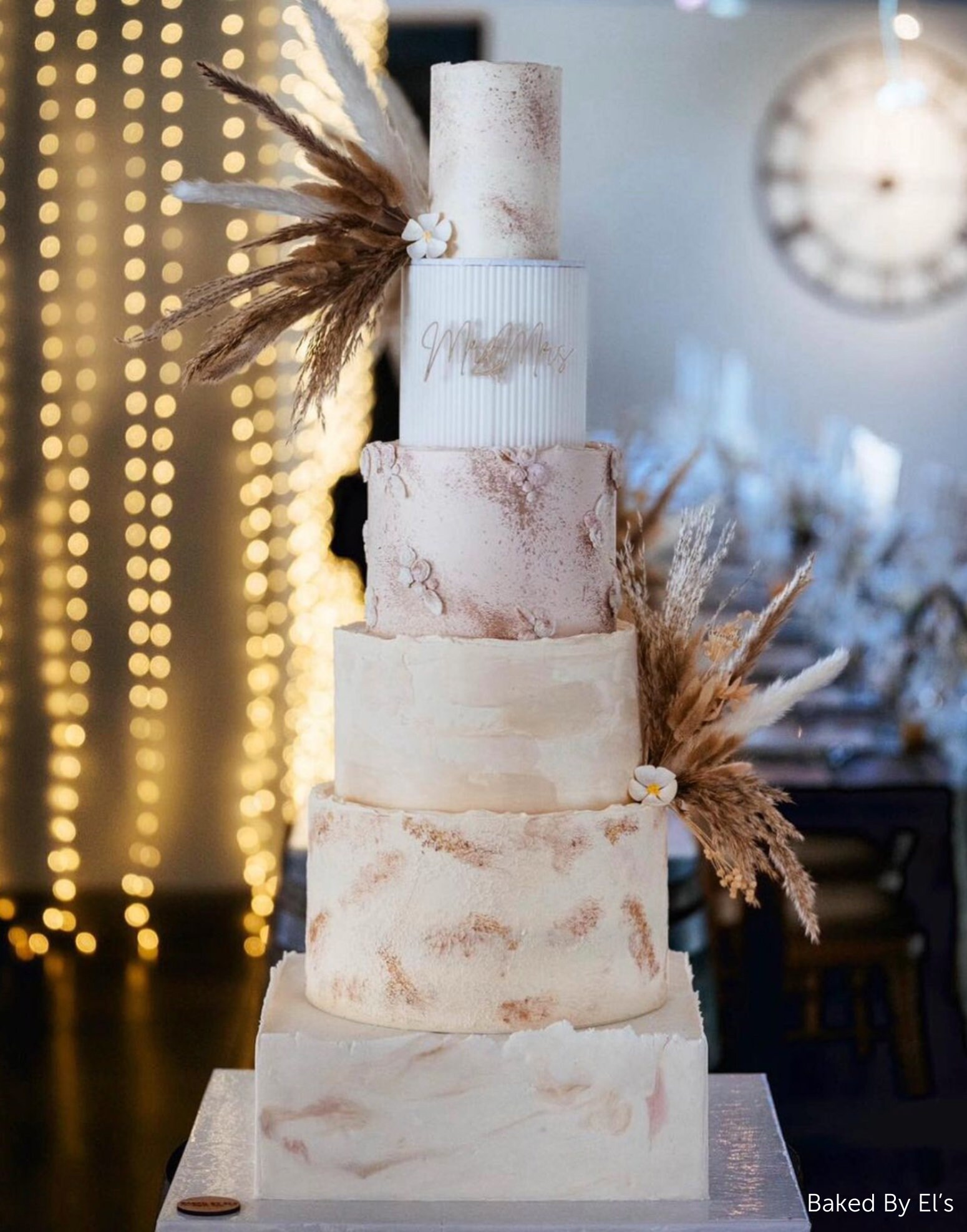 Reeded Cake Separator - White Wedding Cake Spacer - Fake