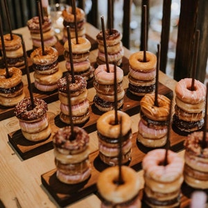 Donut stand - donut bar - bagel stand - wedding cake table - birthday cake table - donut display - donut wall - cake stand - donut stacker