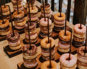 Donut stand - donut bar - bagel stand - wedding cake table - birthday cake table - donut display - donut wall - cake stand - donut stacker