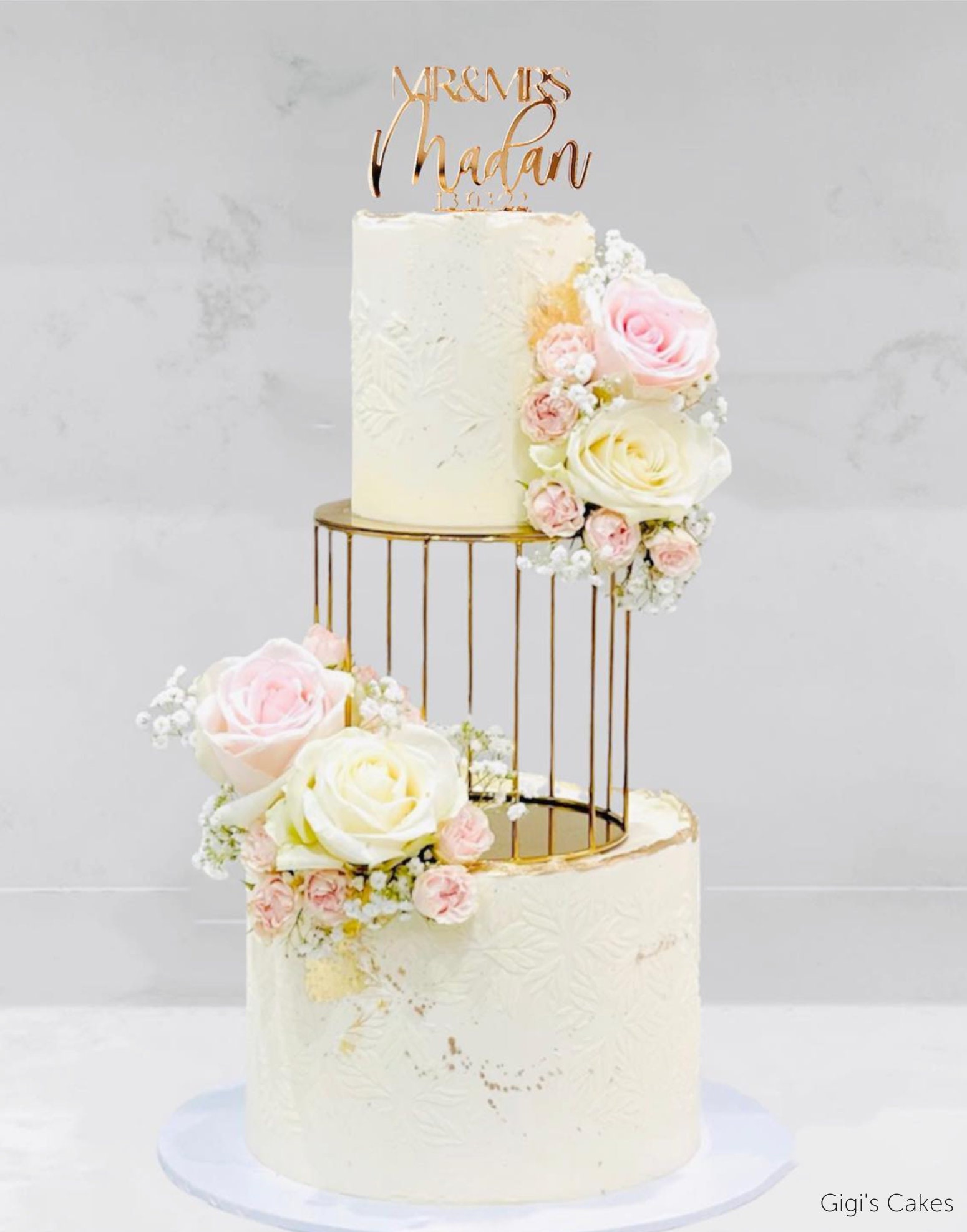 Gold Birdcage Cake Separator - Metallic Cake Spacer - Cake Riser - Bird ...