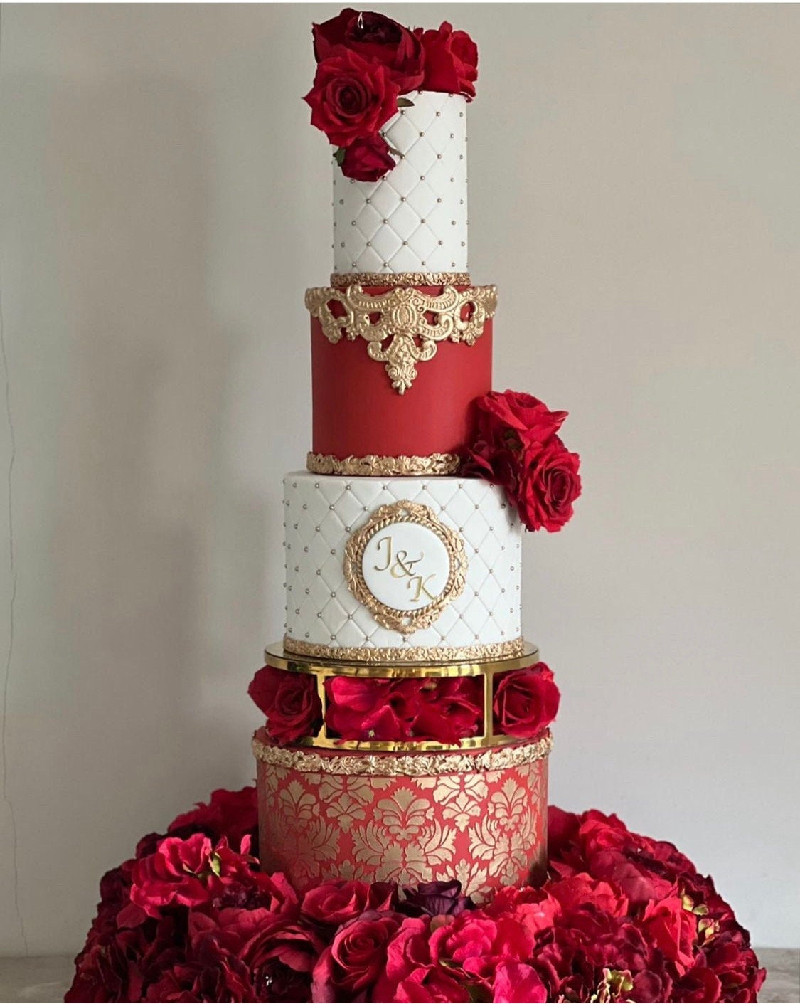 10インチラウンドケーキセパレーター - メタリックゴールドケーキ