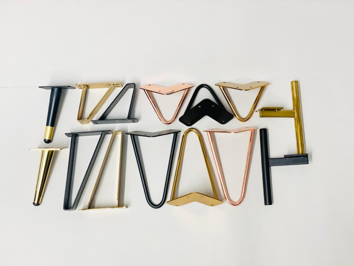 Singular Black Metal Hairpin Furniture Legs Legs Etsy