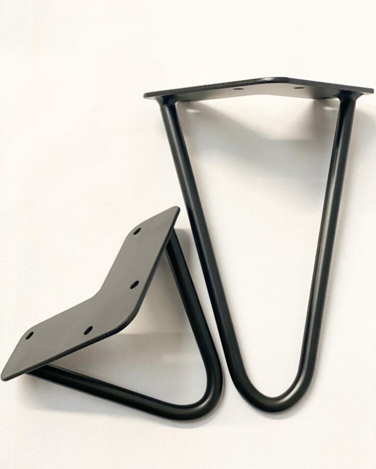 Singular Black Metal Hairpin Furniture Legs Legs Etsy UK