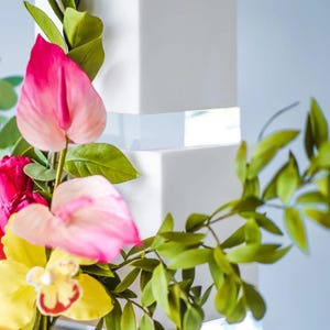 Modern Square cake spacer, 15mm Ultra polished clear acrylic cake separator