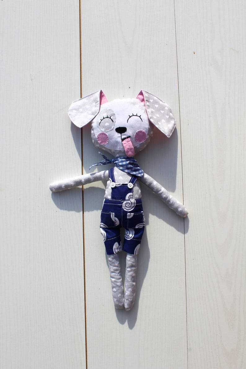 rag doll-cute doll-stuffed doll-stuffed toy-baby shower gift-nursery doll-fabric doll-anti allergenic-dog doll-cotton toy-cloth toy Oliver