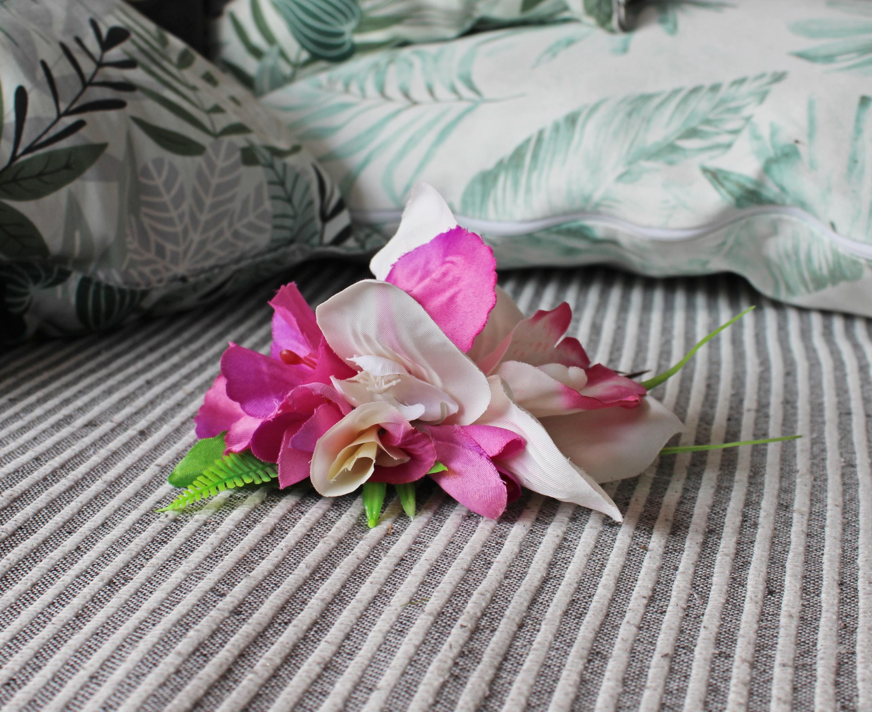 Lily Rockabilly Vintage Tiki Hawaii Hair Flower Clip - Etsy 
