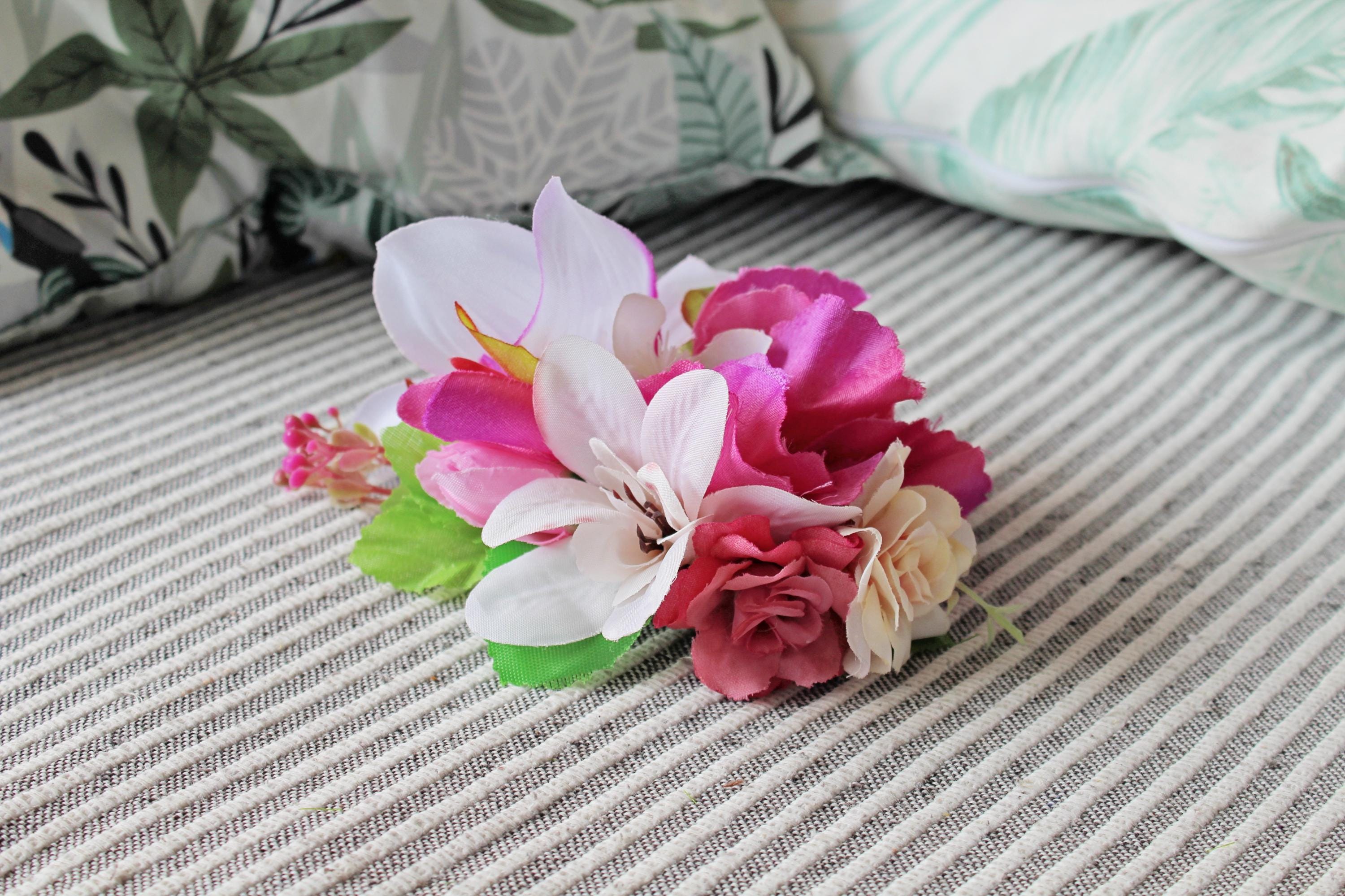 Orchid Rockabilly Vintage Tiki Hawaii Hair Flower Clip - Etsy