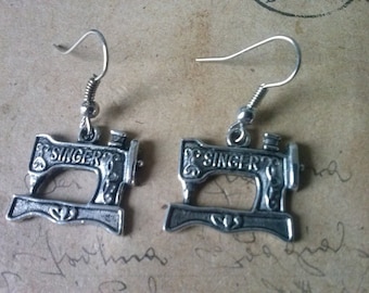 Sewing machines earrings ~ silver ~