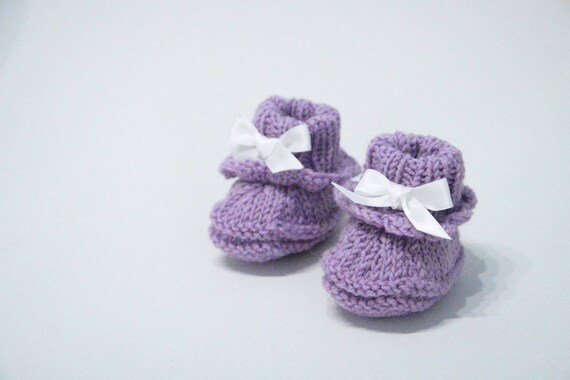 purple baby shoes