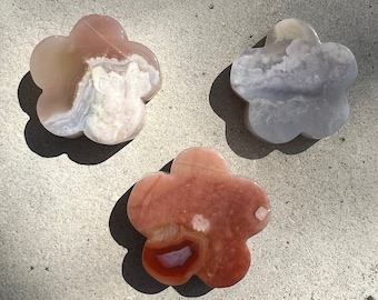 Flower Agate Crystal Flower Carvings