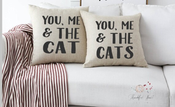 You Me And The Dogs Pillow You Me And The Cats Pillow Dog Etsy