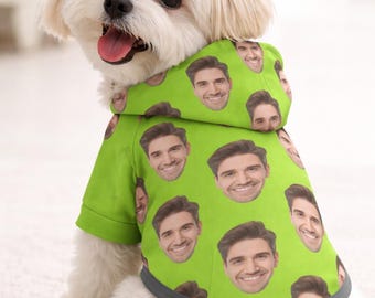 Custom Pet Photo Hoodie Personalized Dog Sweater with Human Face Funny Gift for Dog Mom Dad Cat Lover Custom Pet Clothes Puppy Sweatshirt