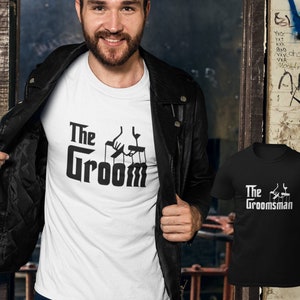 Bachelor Party T-Shirts, Groom Tee Shirt, Stag, The Godfather, Funny Groomsman Shirts, Custom Party Father of the Bride, Wedding, Best Man