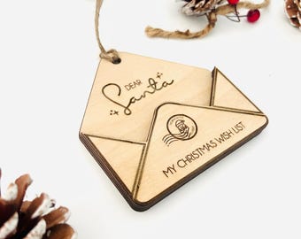 2025 Santa Letter Christmas Tree Ornament, North Pole Mail SVG Laser Cutting File, Digital Download Engraving File, DXF & LightBurn