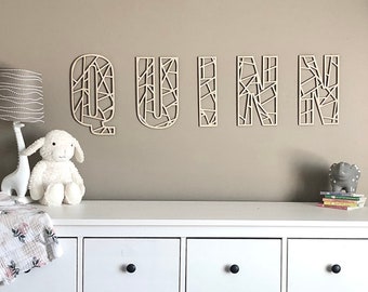 Nursery Wall Decor, Geometric Bedroom Letters, Custom Name Sign, Baby Modern, Alphabet Ledge Letter Decor, Playroom Wall, Office Art, Geo