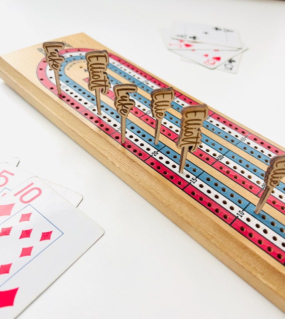 thumbnail interactive-video image 1 of Birch Wood Cribbage Pegs – Set Of 9 – Made In USA – Choose Your Colors – Ships With Tracking 1 of 3