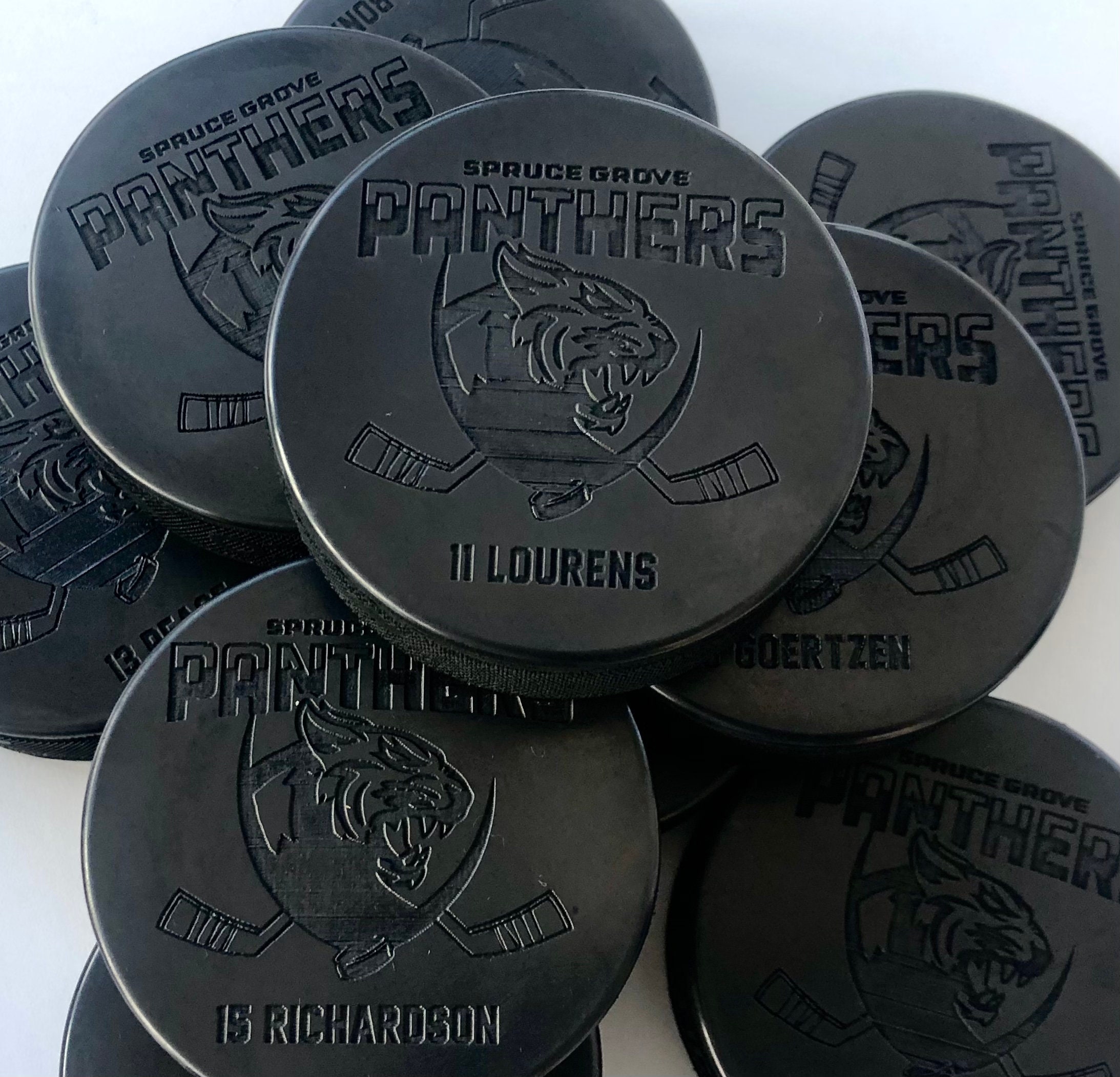 Custom Engraved Hockey Puck, Year-End Player Coach Gift, Team Logo Sports Gift, Team Memorabilia