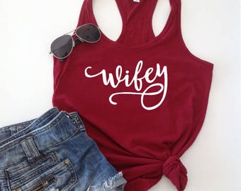 Wifey Future Mrs Stagette party shirts, Bride Squad Shirt, Bridal Party Shirts, Wedding Shirt, Bridesmaid Gift, Bridesmaids Tank Top