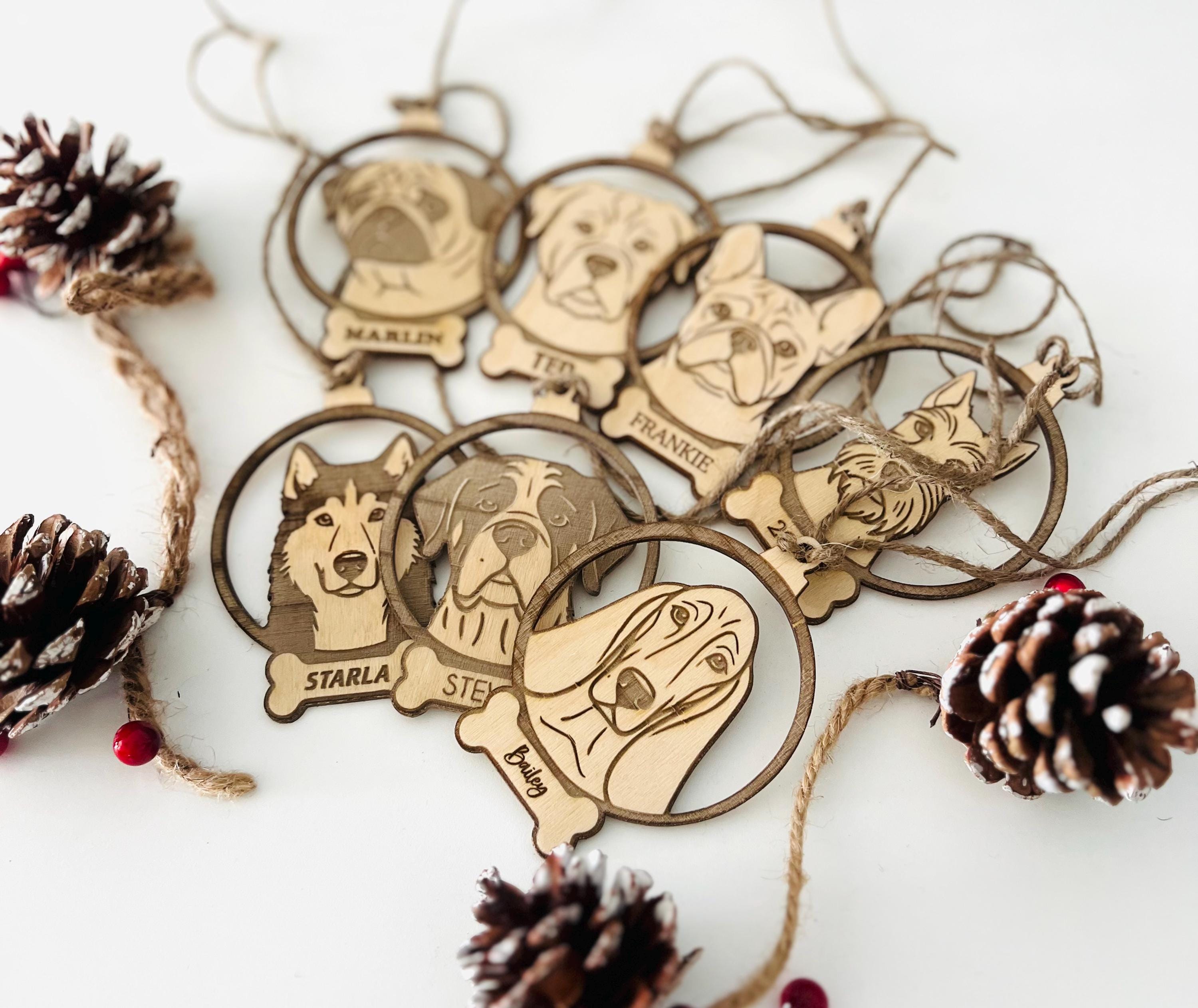 2025 Dog Christmas Ornament Bundle SVG Laser Cutting, 70 Breeds Pet ...