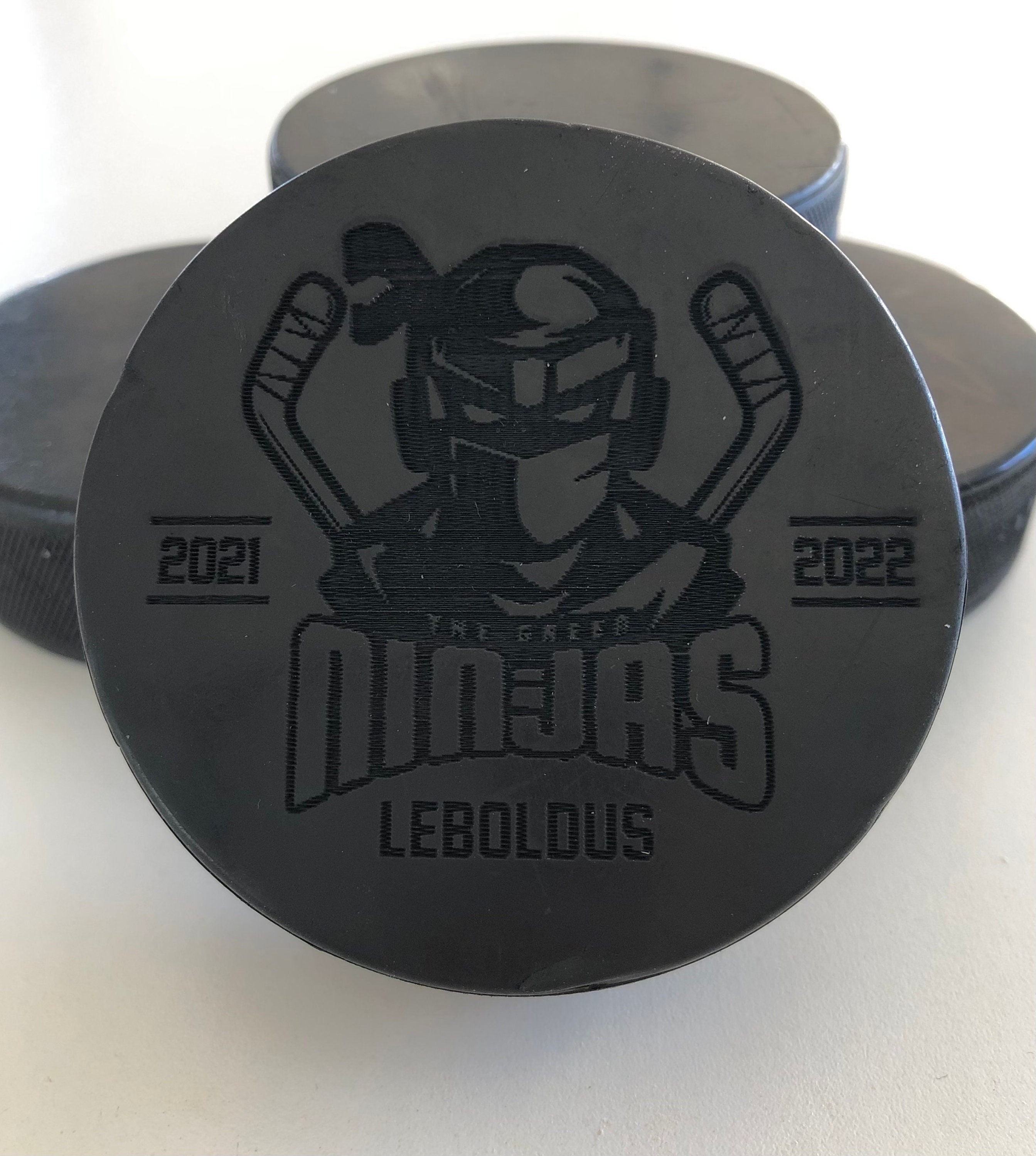 Custom Engraved Hockey Puck, Year-End Player Coach Gift, Team Logo Sports Gift, Team Memorabilia