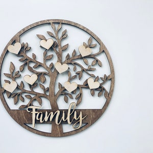 Grandkids Christmas Birthday Mothers Day Gift Family Tree Sign Custom Hanging Grandparent Personalized Grandma Nana Mom Gift Idea Mis Nietos image 5