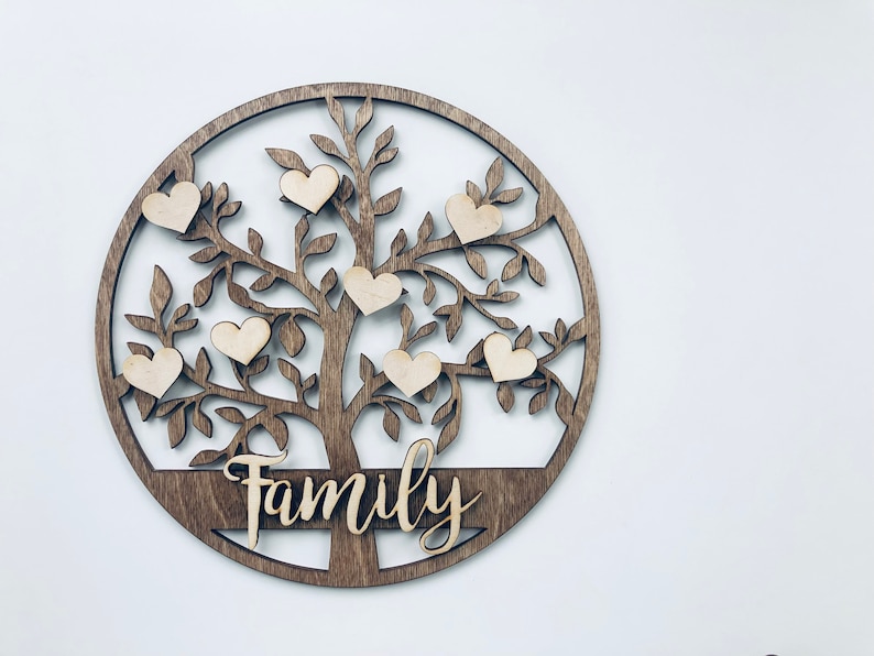 Grandkids Christmas Birthday Mothers Day Gift Family Tree Sign Custom Hanging Grandparent Personalized Grandma Nana Mom Gift Idea Mis Nietos image 5