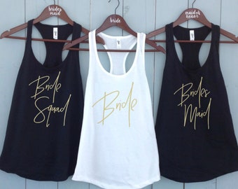 Future Mrs Bachelorette Stagette party shirts, Bride Squad Shirt, Bridal Party Shirts, Wedding Shirt, Bridesmaid Gift, Bridesmaids Tank Top