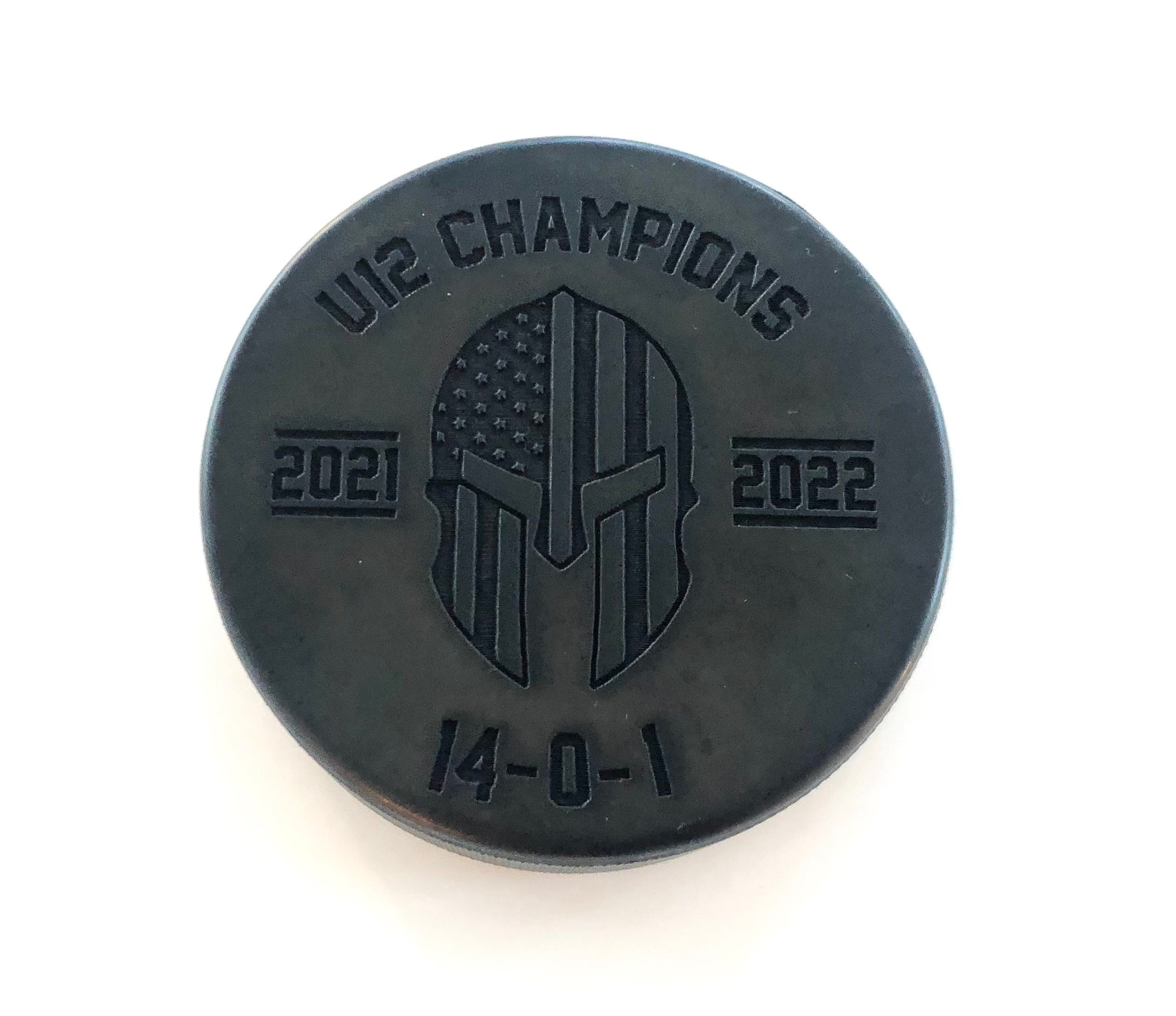 Custom Engraved Hockey Puck, Year-End Player Coach Gift, Team Logo Sports Gift, Team Memorabilia