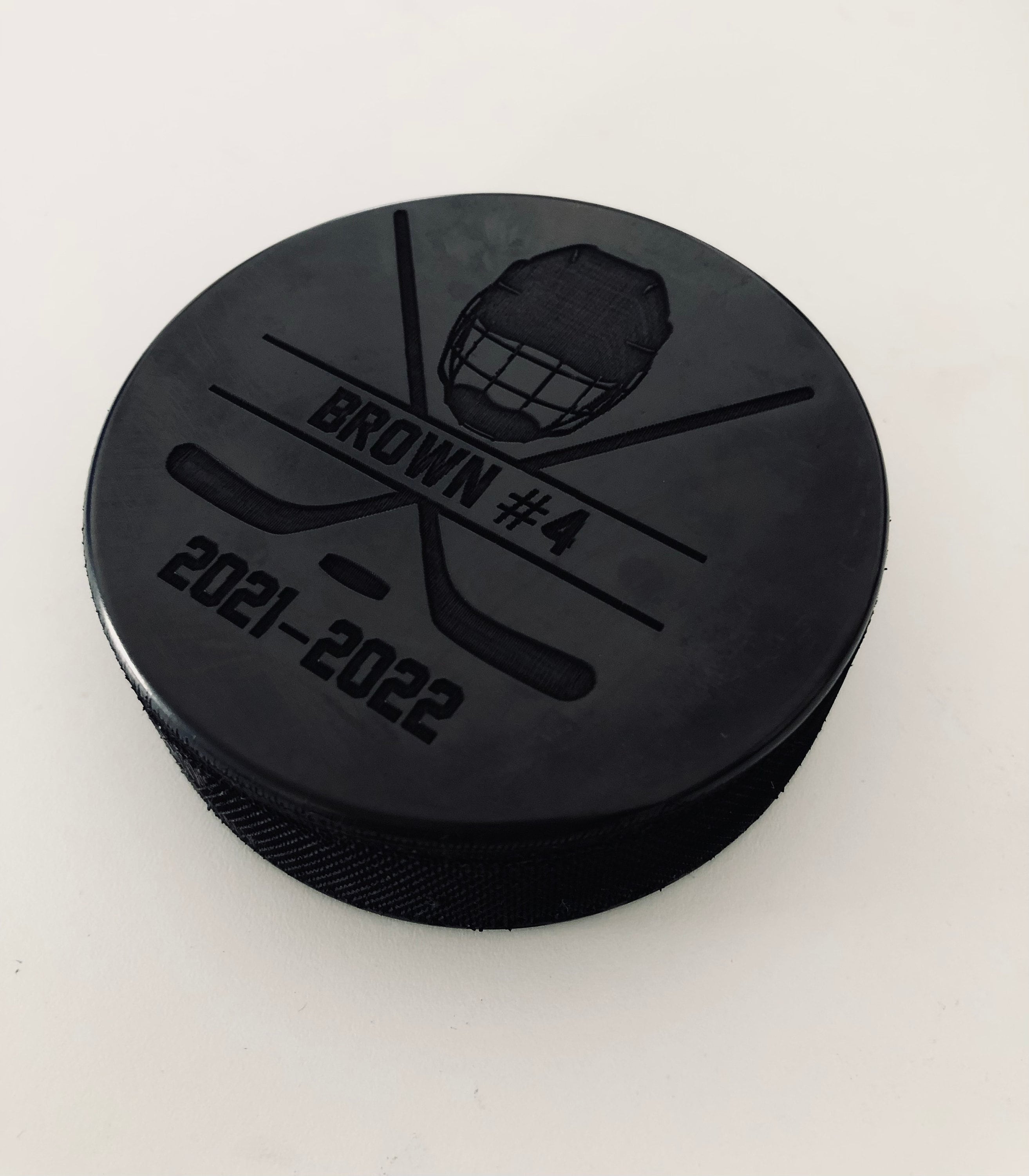 Custom Engraved Hockey Puck, Year-End Player Coach Gift, Team Logo Sports Gift, Team Memorabilia