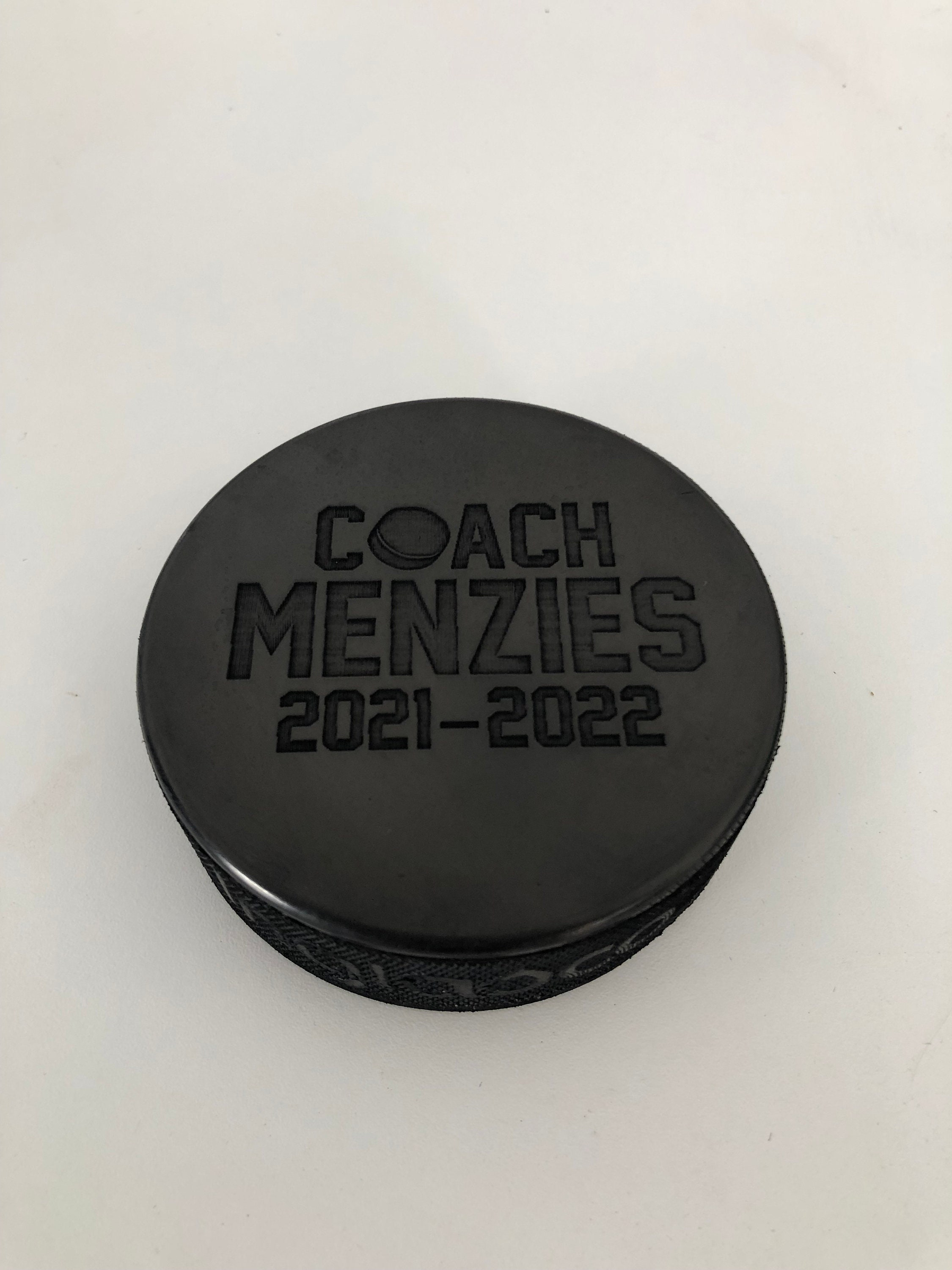 Custom Engraved Hockey Puck, Year-End Player Coach Gift, Team Logo Sports Gift, Team Memorabilia