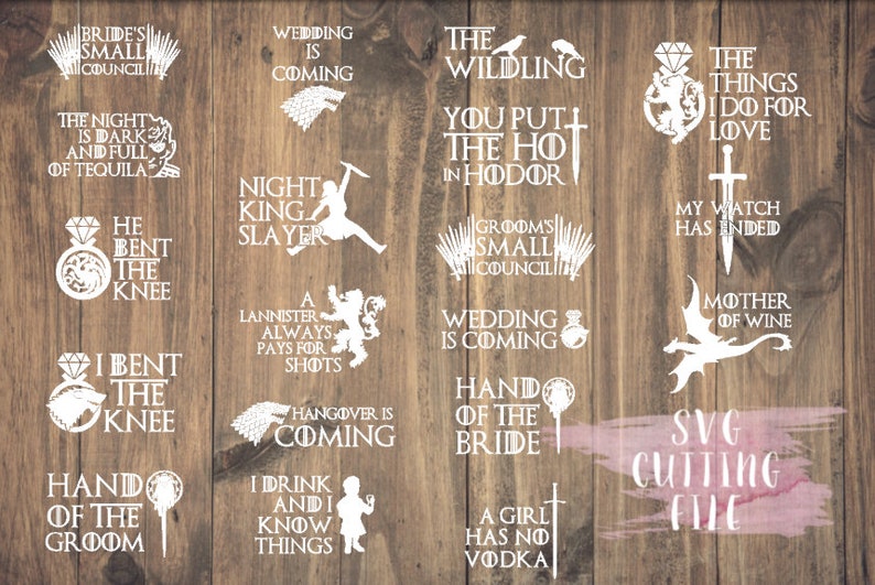 Download Mother of Dragons White Walker SVG Party Game of Thrones Cut Files Cricut silhouette Cutting ...