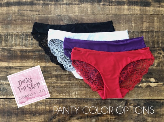 Custom Gifts for her Bride Panties -Lace Wedding Underwear Bridal