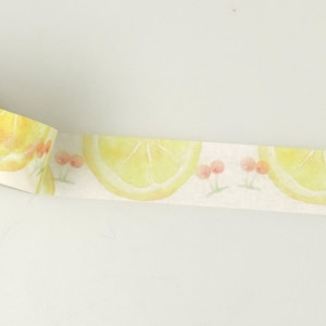 Motif de fruits, ruban Washi, ruban adhésif décoratif, ruban à motifs citron/orange et cerises, réservation de ferraille, cartes, artisanat, bobine de 10 m