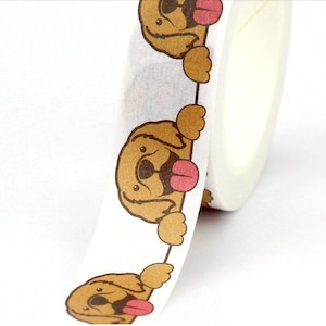 Golden Retriever Hund Muster, Kawaii Lab Doggy, Washi Tape, Dekoratives Klebeband, Musterband, Scrapbooking, Karten, Basteln, 10m Rolle