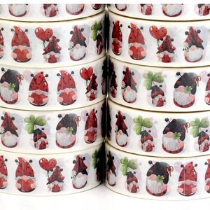 Motivo coccinella, nastro Washi colorato per gnomi insetti, nastro adesivo decorativo, carte, artigianato, bobina da 10 m, nastro con motivo Gonk
