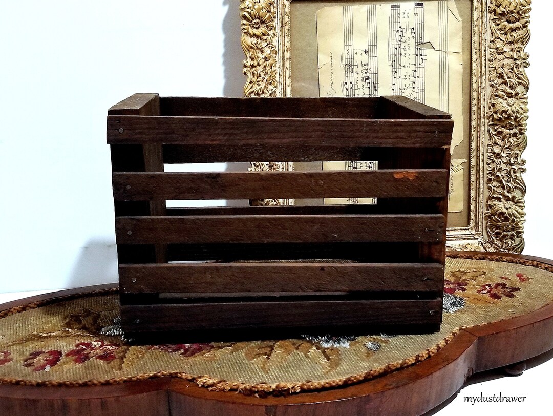 Vintage Slotted Wooden Box - Display Riser - Etsy