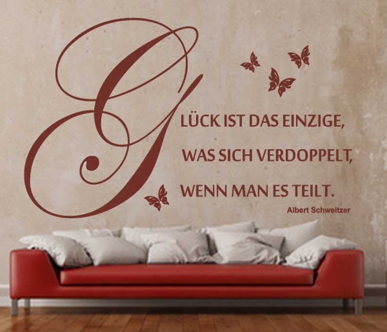 Wandtattoo Spruch Glück ist das einzige Wandaufkleber WallArt Etsy