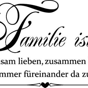 Wandtattoo Spruch Familie ist lieben lachen Zitat WallArt Etsy