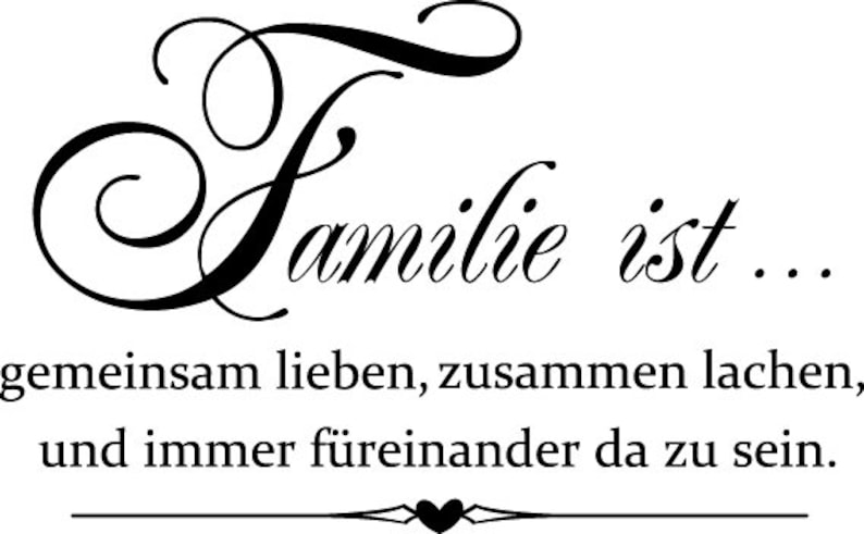 Wandtattoo Spruch Familie ist lieben lachen Zitat WallArt Etsy