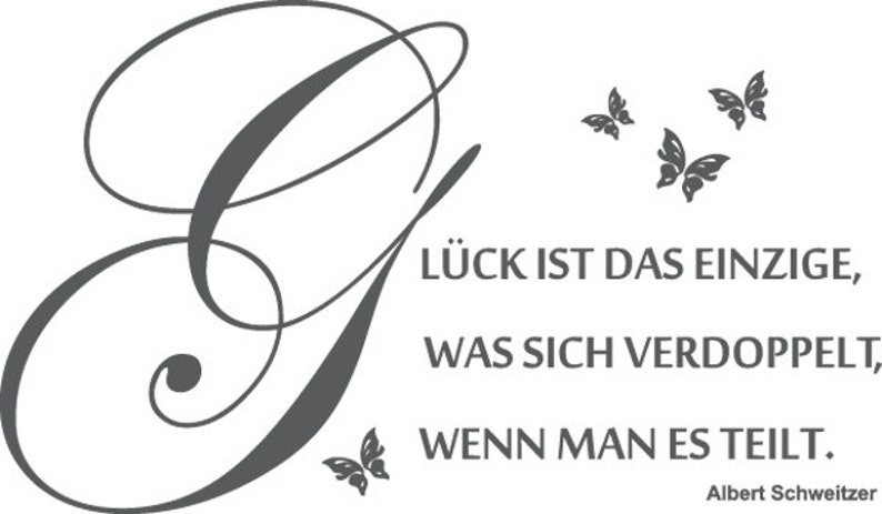 Wandtattoo Spruch Glück ist das einzige Wandaufkleber WallArt Etsy